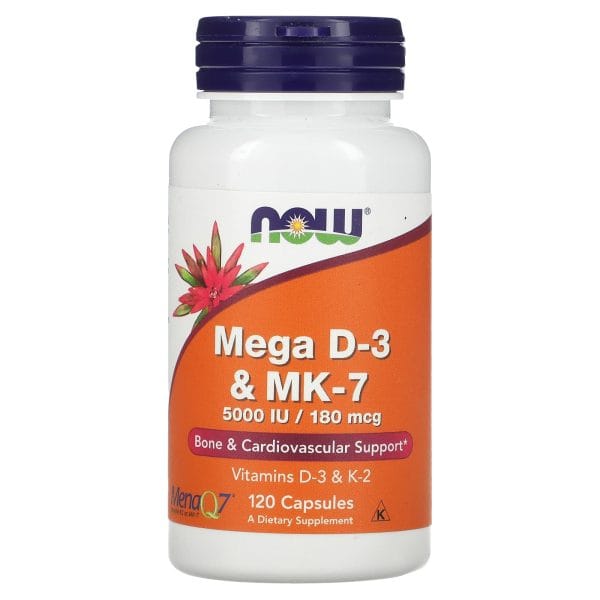 Now Foods Mega D-3 et MK-7, 120 capsules