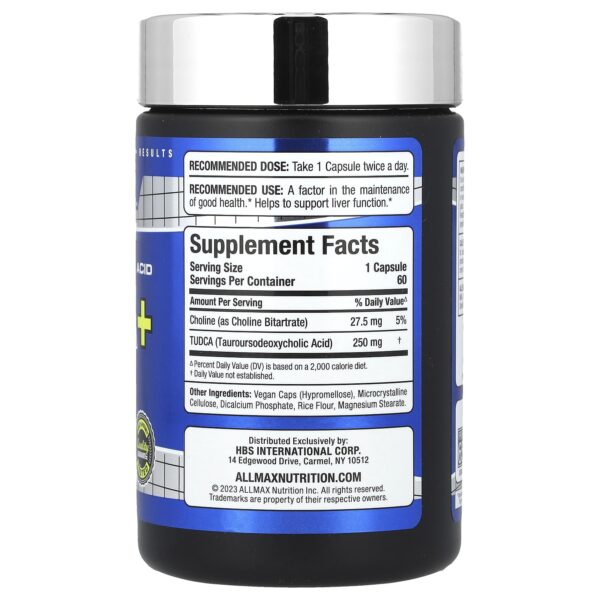 ALLMAX Tudca 250mg liver protection 60 capsules