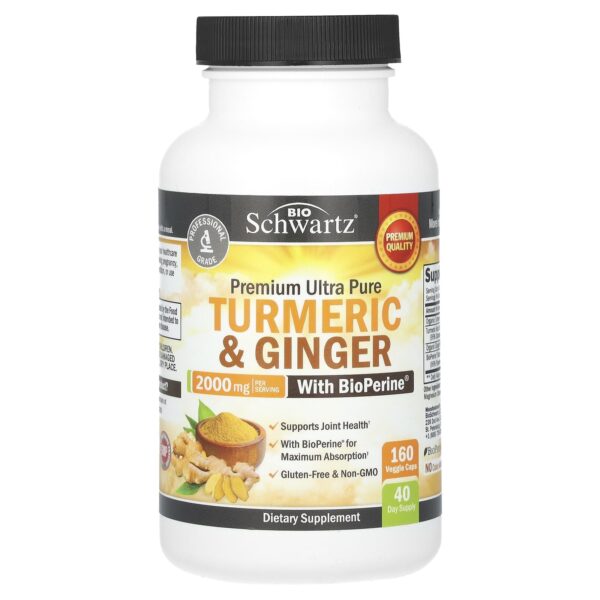 BioSchwartz Organic Turmeric and Ginger, 60 Caps