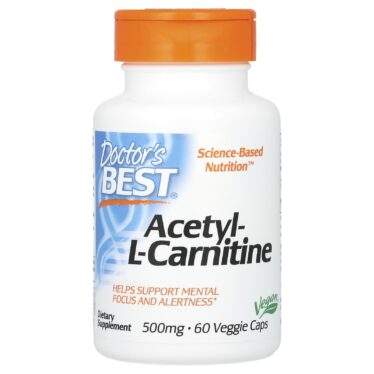 Doctor's BEST Acetyl-L-Carnitine with Biosint Carnitines, 500 mg, 60 Vegetable Capsules