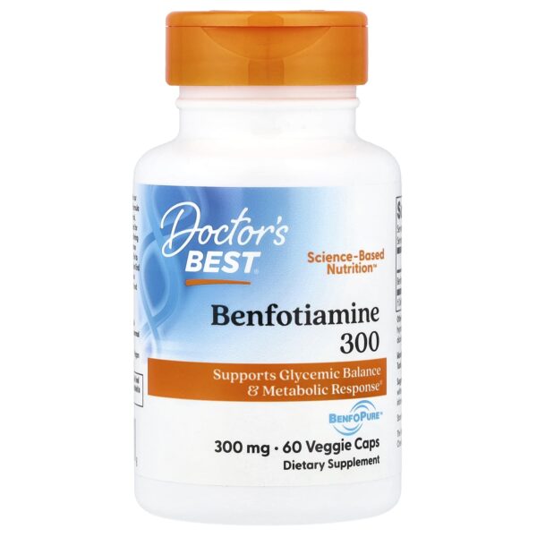 Doctor’s BEST Benfotiamine with BenfoPure, 300 mg, 60 vegetarian capsules