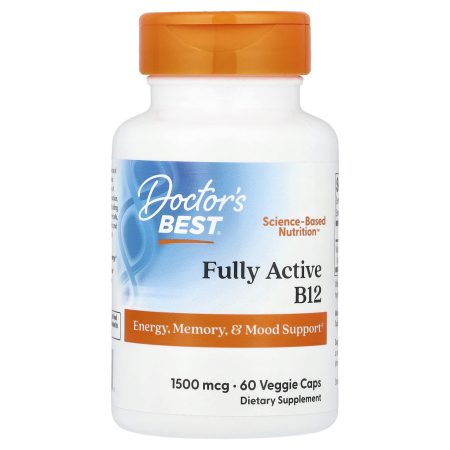 Doctor's BEST Best Fully Active B12, 1500 mcg, 60 Vegetarian Caplets