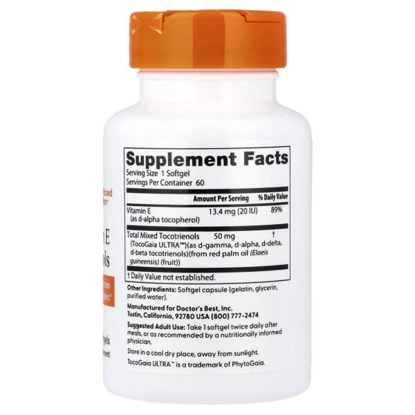 Doctor’s BEST Vitamin E Tocotrienols 50 mg 60 caps