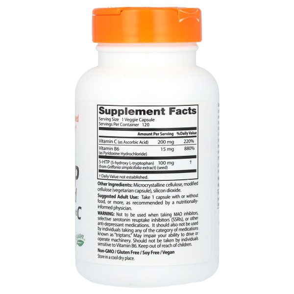 Doctor's Best, 5-HTP, Fortified with Vitamins B6 and C, 120 Vegetarian Capsules