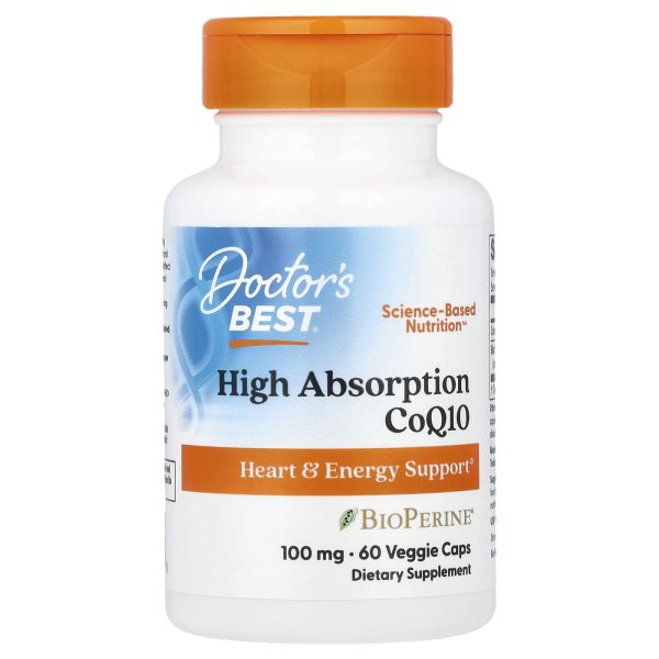 Doctor's Best High Absorption CoQ10 with BioPerine 100 mg 60 Vegetarian Capsules
