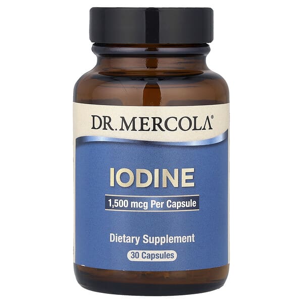 Dr Mercola Iodine, Iodine, 1.5 mg, [supports bone and brain health] 30 capsules