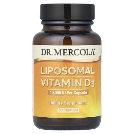 Dr Mercola Liposomal Vitamin D3, Premium Quality, 10,000 IU, 30 Capsules