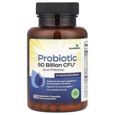 Futurebiotics Probiotic Plus Prebiotic 50 Billion CFU 60 Vegetarian Capsules