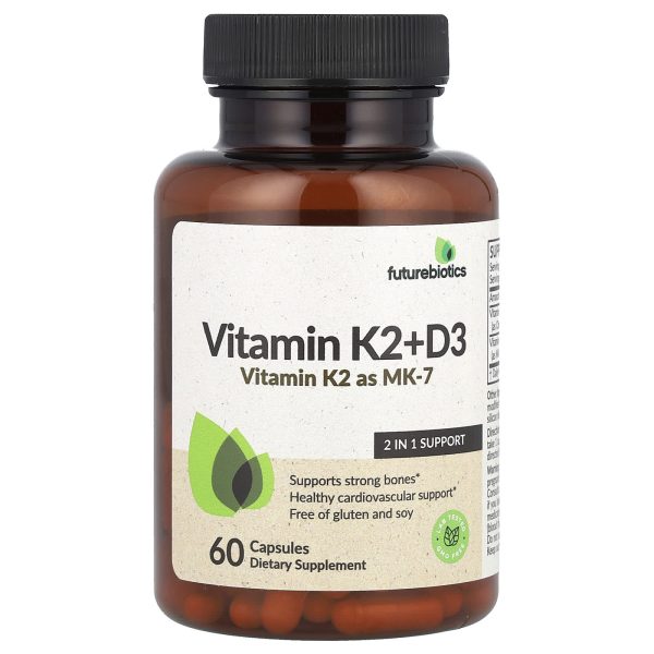 Futurebiotics, Vitamins K2 + D3, 60 capsules