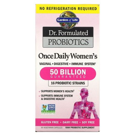 Garden of Life Women's Probiotics 50 Billion, Digestive Immune System 30 Capsules