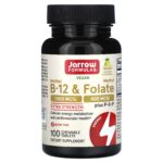 Jarrow Formulas Methyl B-12 & Methyl Folate, Lemon 100 tablets