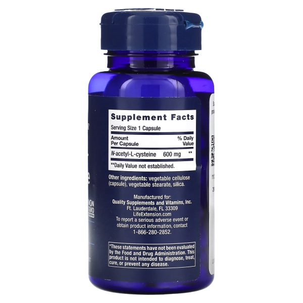 Life Extension, N-Acetylcysteine, 600 mg, 60 Capsules