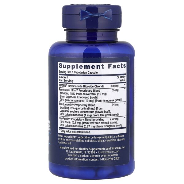 Life Extension NAD+ Cell Regenerator 300 mg and Resveratrol Elite 30caps