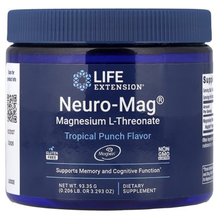 Life Extension Neuro-Mag, Magnesium L-Threonate, Tropical Fruit Flavor 93.35 g