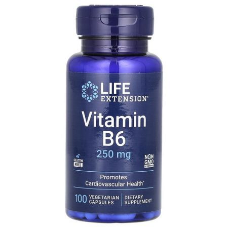 Life Extension Vitamin B6 250 mg 100 Vegetarian Capsules