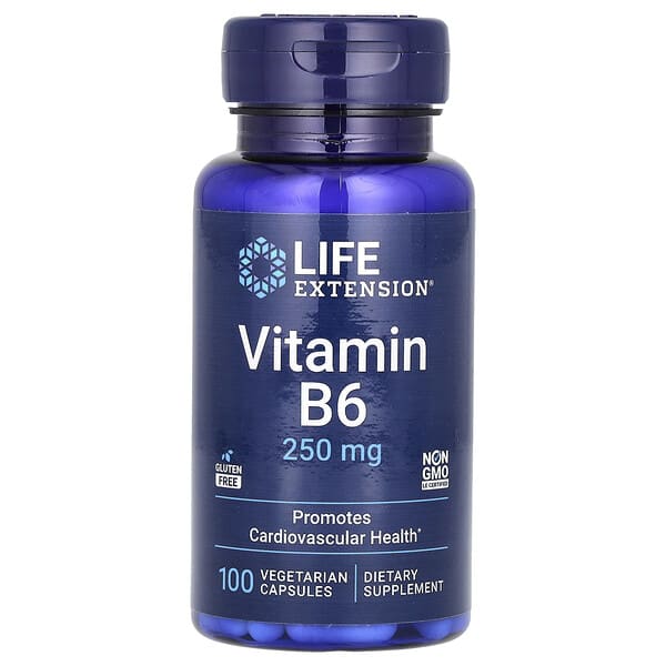 Life Extension Vitamin B6 250 mg 100 Vegetarian Capsules