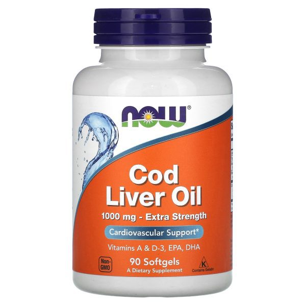 NOW Foods, Cod Liver Oil, 1000 mg, 90 Softgels