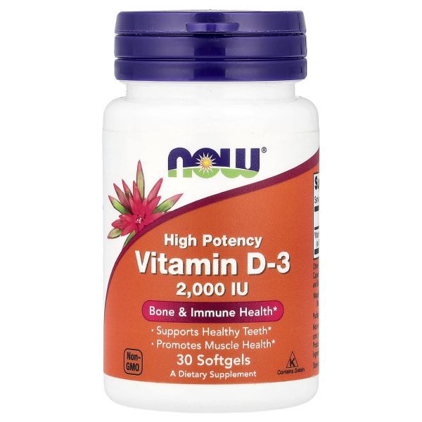 NOW Foods Vitamin D-3 5000 IU 120 Softgels