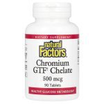 Natural Factors Chromium GTF Chelate, 500 mcg, 90 Tablets