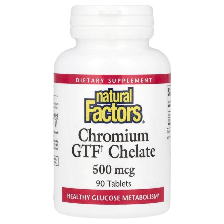 Natural Factors Chromium GTF Chelate, 500 mcg, 90 Tablets
