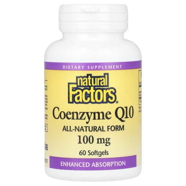 Natural Factors Coenzyme Q10, Enhanced Absorption, 100 mg, 60 Capsules