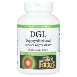 Natural Factors DGL 400 mg · Deglycyrrhizinated Licorice Root 90 Chewable Tablets