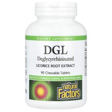 Natural Factors DGL 400 mg · Deglycyrrhizinated Licorice Root 90 Chewable Tablets