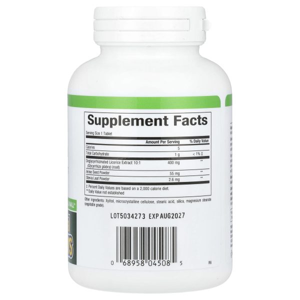 Natural Factors DGL 400 mg · Deglycyrrhizinated Licorice Root 90 Chewable Tablets