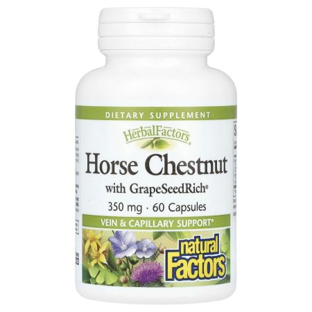 Natural Factors Horse Chestnut and Grape Seed 350 mg 60 Capsules