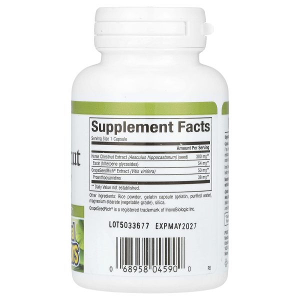 Natural Factors Horse Chestnut and Grape Seed 350 mg 60 Capsules