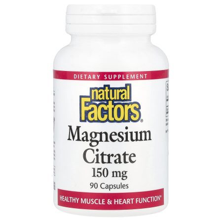 Natural Factors Magnesium Citrate, 150 mg, 90 Softgels