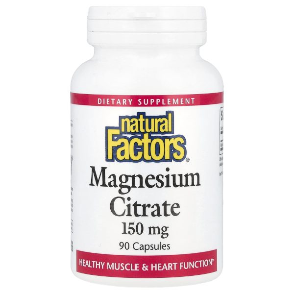 Natural Factors Magnesium Citrate, 150 mg, 90 Softgels