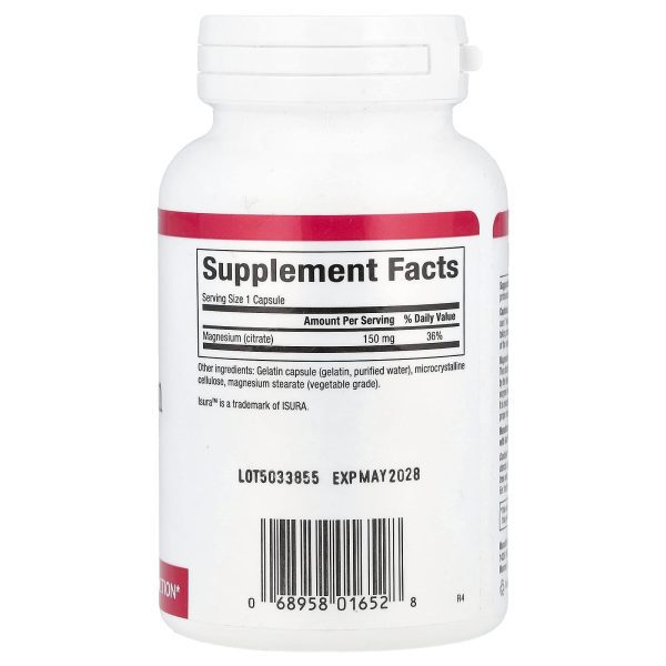 Natural Factors Magnesium Citrate, 150 mg, 90 Softgels