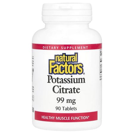 Natural Factors Potassium Citrate, 99 mg, 90 Tablets