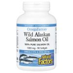 Natural Factors Wild Alaskan Salmon Oil, 1000 mg, 90 Softgels