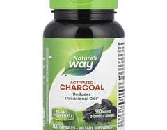 Nature'S Way Activated Charcoal 560 mg of charcoal per serving; 100 capsules