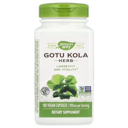 Nature'S Way Gotu Kola Herb Longevity & Vitality Health Support – 950mg, 100 Vegan Capsules
