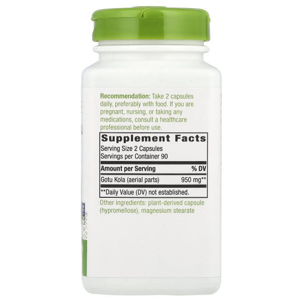 Nature'S Way Gotu Kola Herb Longevity & Vitality Health Support – 950mg, 100 Vegan Capsules