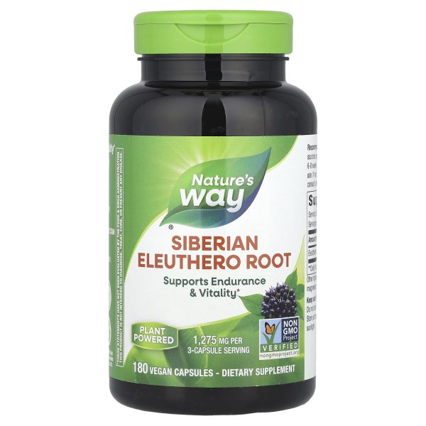 Nature'S Way Siberian Eleuthero Root 1275 mg 180 Vegetarian Capsules