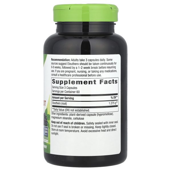 Nature'S Way Siberian Eleuthero Root 1275 mg 180 Vegetarian Capsules