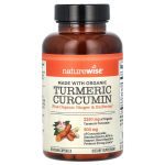 Naturewise Organic Turmeric Curcumin, 2250 mg 90 Vegan Capsules