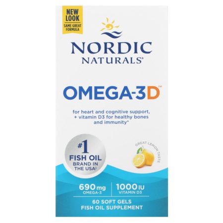 Nordic Naturals Omega-3D Lemon 60 Softgels