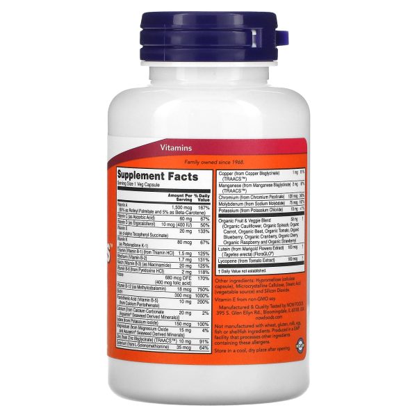 Now Foods Daily Vits Multivitamins and Minerals 120 Vegetable Capsules