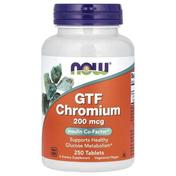 Now Foods GTF Chrome Chromium, 200 mcg, 250 Tablets