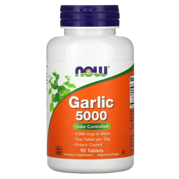 Now Foods Garlic 5000 Huile d’Ail, 90 comprimés