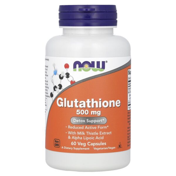 Now Foods Glutathione 500 mg 60 Vegetarian Capsules