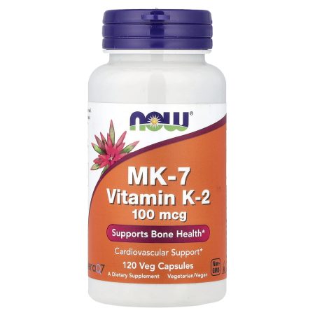 Now Foods MK-7 Vitamin K-2 100 mcg, 120 Veg Capsules