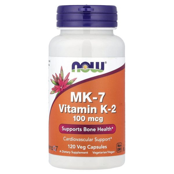Now Foods MK-7 Vitamin K-2 100 mcg, 120 Veg Capsules
