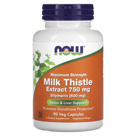 Now Foods Milk Thistle Extract 750 mg, Silymarin 600 mg. 90 capsules