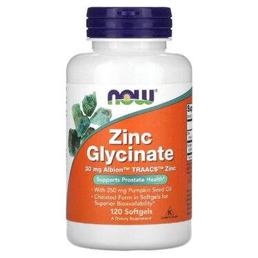 Now Foods Zinc Glycinate, 120 Softgels